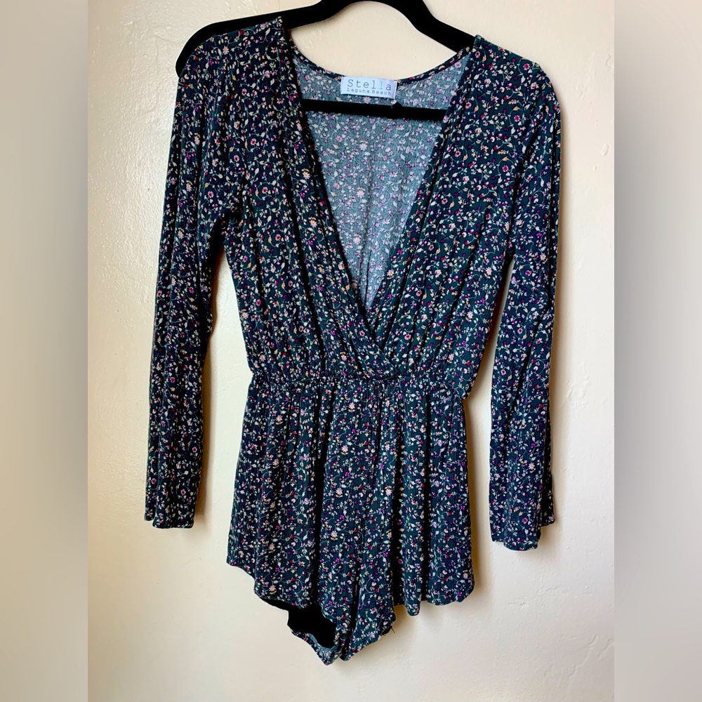 Floral long-sleeve romper - adorable